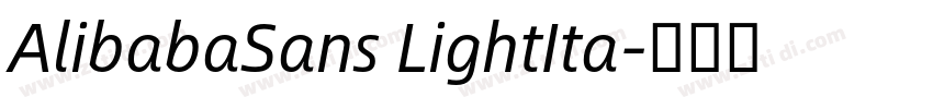 AlibabaSans LightIta字体转换
